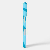 Coques Case-Mate iPhone Bleu Grilles Courbe "Ajouter Votre Nom" (Verso / Droite)