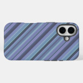 Coques Case-Mate iPhone Bleu-gris bandes diagonales (Verso (horizontal))