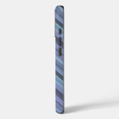 Coques Case-Mate iPhone Bleu-gris bandes diagonales (Verso / Gauche)