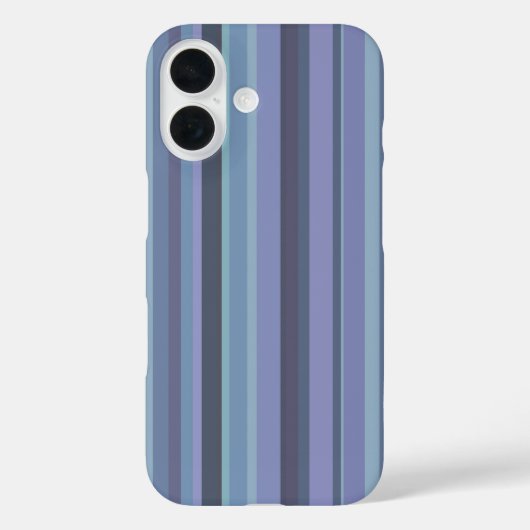 Coques Case-Mate iPhone Bleu-gris, bandes horizontales (Verso)