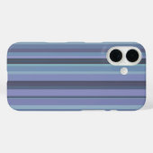 Coques Case-Mate iPhone Bleu-gris, bandes horizontales (Verso (horizontal))