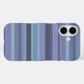 Coques Case-Mate iPhone Bleu-gris, bandes horizontales (Verso (horizontal))