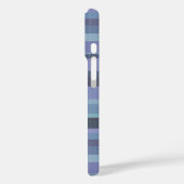 Coques Case-Mate iPhone Bleu-gris, bandes horizontales (Verso / Gauche)