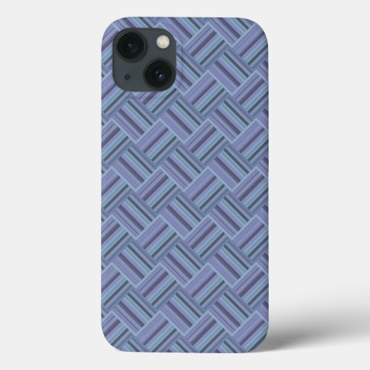 Coques Case-Mate iPhone Bleu gris diagonale rayures tisser motif Coque-Mat (Verso)