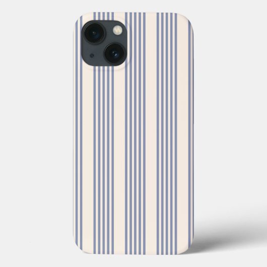 Coques Case-Mate iPhone Bleu gris et beige cinq rayures motif (Verso)