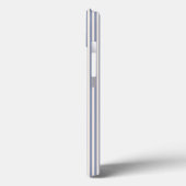 Coques Case-Mate iPhone Bleu gris et beige cinq rayures motif (Verso / Gauche)