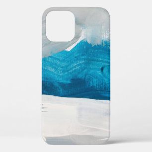 Case-Mate iPhone Case Bleu, gris et blanc Art Abstrait peinture noir