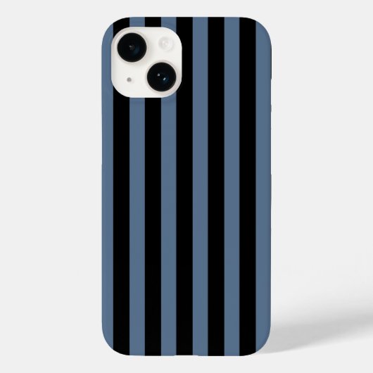 Coques Case-Mate iPhone Bleu gris et noir rayures (Verso)