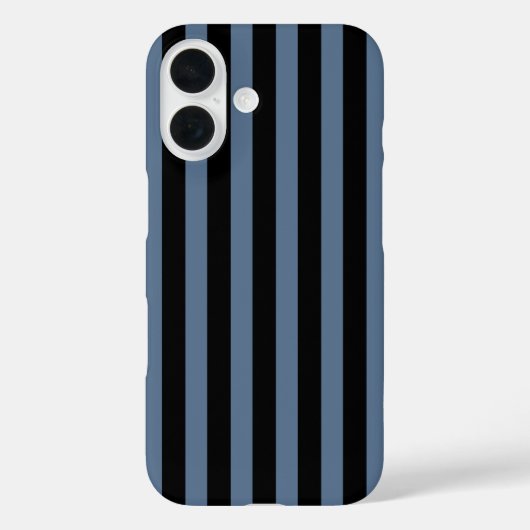 Coques Case-Mate iPhone Bleu gris et noir rayures (Verso)