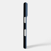 Coques Case-Mate iPhone Bleu gris et noir rayures (Verso / Droite)