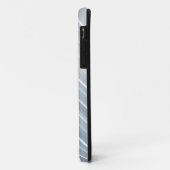 Coques Case-Mate iPhone Bleu gris rayé élégant (Dos/Gauche)