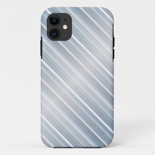 Coques Case-Mate iPhone Bleu gris rayé élégant (Dos)