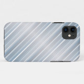 Coques Case-Mate iPhone Bleu gris rayé élégant (Dos (Horizontal))