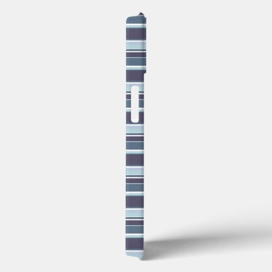 Coques Case-Mate iPhone Bleu gris rayures Coque-coque iphone Mate (Verso / Droite)