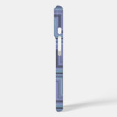Coques Case-Mate iPhone Bleu gris rayures motif (Verso / Gauche)