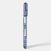 Coques Case-Mate iPhone Bleu gris rayures motif (Verso / Droite)
