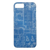Coques Case-Mate iPhone Bleu Imprimer le projet d'architecture de cd profe (Dos)