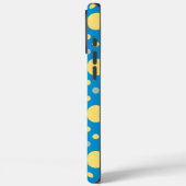 Coques Case-Mate iPhone Bleu Jaune Chic Rétro Polka Point Motif sans coutu (Verso / Gauche)
