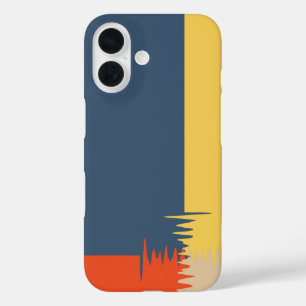 Coques iPhone 16 Bleu Jaune Rouge Crème