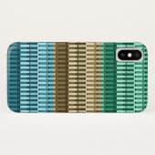 Coques Case-Mate iPhone Bleu Jaune Vert élégant Moderne Motif Abstrait (Dos (Horizontal))