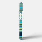 Coques Case-Mate iPhone Bleu Jaune Vert Rayures Abstraites (Verso / Droite)