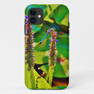 Etui iPhone Case-Mate Bleu libellule et fleurs