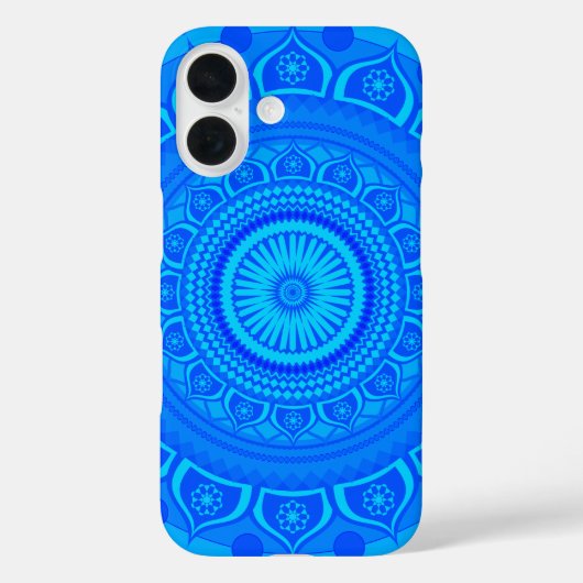 Coques Case-Mate iPhone Bleu mandala indien (Verso)