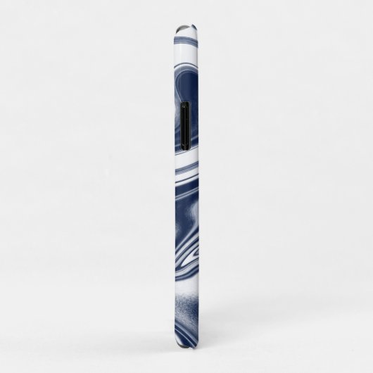 Coques Case-Mate iPhone Bleu marbré (Dos/Droite)