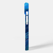 Coques Case-Mate iPhone Bleu Marbre Agate Texture Fluide Art (Verso / Gauche)