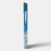 Coques Case-Mate iPhone Bleu Marbre Agate Texture Fluide Art (Verso / Gauche)
