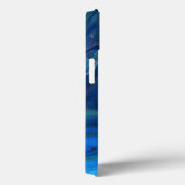 Coques Case-Mate iPhone Bleu Marbre Agate Texture Fluide Art (Verso / Droite)