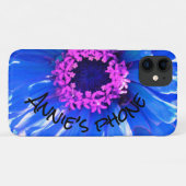 Coques Case-Mate iPhone Bleu marguerite bleu photo florale (Dos (Horizontal))