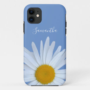 Case-Mate iPhone Case Bleu marguerrier Élégant Script blanc