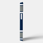 Coques Case-Mate iPhone Bleu marine, argent et blanc (Verso / Droite)