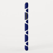 Coques Case-Mate iPhone Bleu Marine Blanc Marocain #5 Bleu Ciel Monogramme (Dos/Droite)
