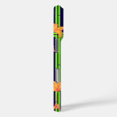 Coques Case-Mate iPhone Bleu marine géométrique fleuri (Verso / Droite)