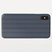 Coques Case-Mate iPhone Bleu marine moderne et rayures prune (Dos (Horizontal))