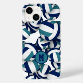 Coques Case-Mate iPhone bleu marine turquoise filles volleyballs motif (Verso)