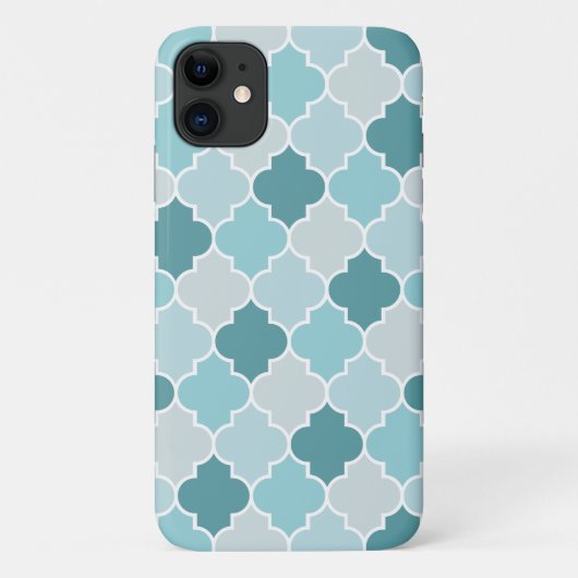 Coques Case-Mate iPhone Bleu Marocain Trellis, Lattes, Quatrefoil (Dos)