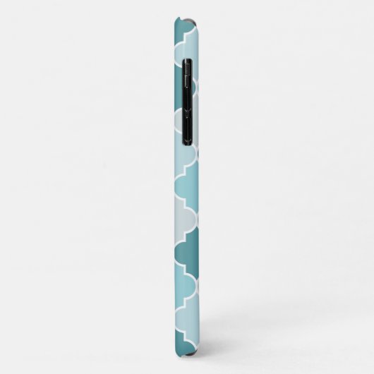 Coques Case-Mate iPhone Bleu Marocain Trellis, Lattes, Quatrefoil (Dos/Gauche)