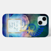 Coques Case-Mate iPhone Bleu Mauve Vert Chic Croix Nautilus Or (Verso (horizontal))