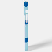 Coques Case-Mate iPhone Bleu mignon simple Motif de coeur (Verso / Gauche)