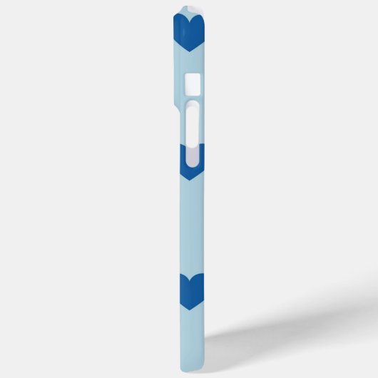 Coques Case-Mate iPhone Bleu mignon simple Motif de coeur (Verso / Gauche)