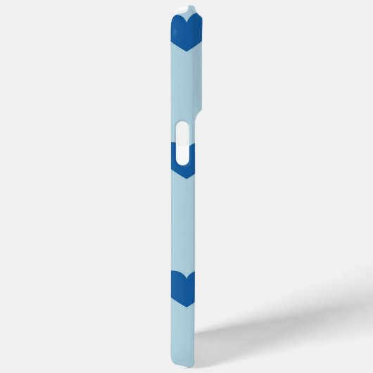 Coques Case-Mate iPhone Bleu mignon simple Motif de coeur (Verso / Droite)