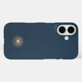 Coques Case-Mate iPhone Bleu Minuit & Or Champagne Soleil Céleste Luxe (Verso (horizontal))