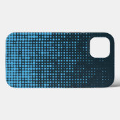 Coques Case-Mate iPhone Bleu, moderne, rétro, cool, motif à points tendanc (Verso (horizontal))