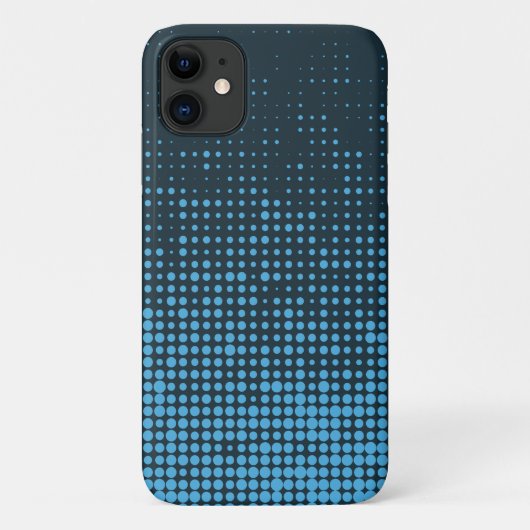 Coques Case-Mate iPhone Bleu, moderne, rétro, cool, motif à points tendanc (Dos)