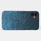 Coques Case-Mate iPhone Bleu, moderne, rétro, cool, motif à points tendanc (Dos (Horizontal))