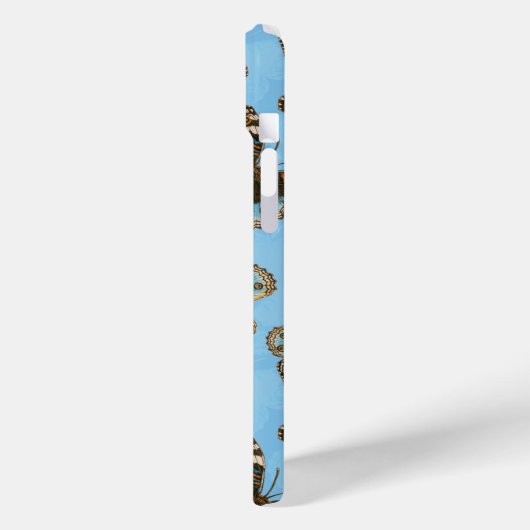 Coques Case-Mate iPhone Bleu motif papillon Pansy (Verso / Gauche)