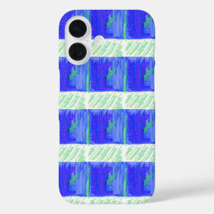 Coques iPhone 16 Bleu Nautique Abstrait le Plus Cool 